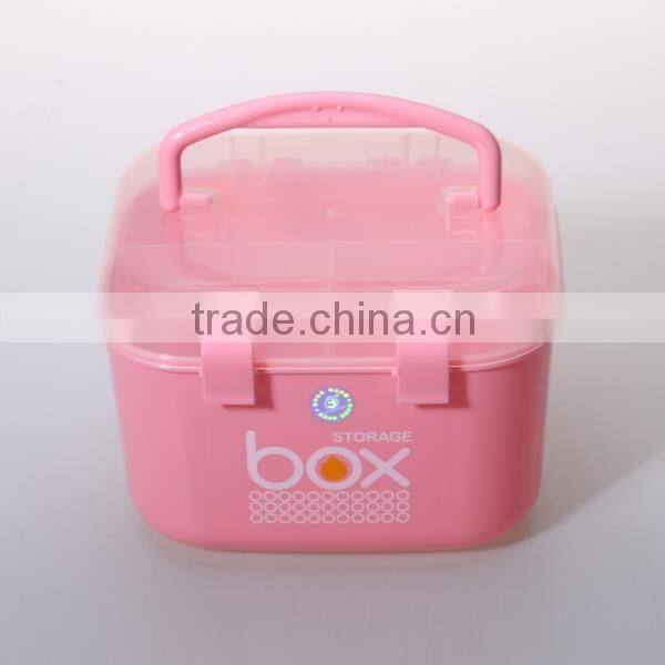 PP rectangle 2layer plastic storage containers with lid