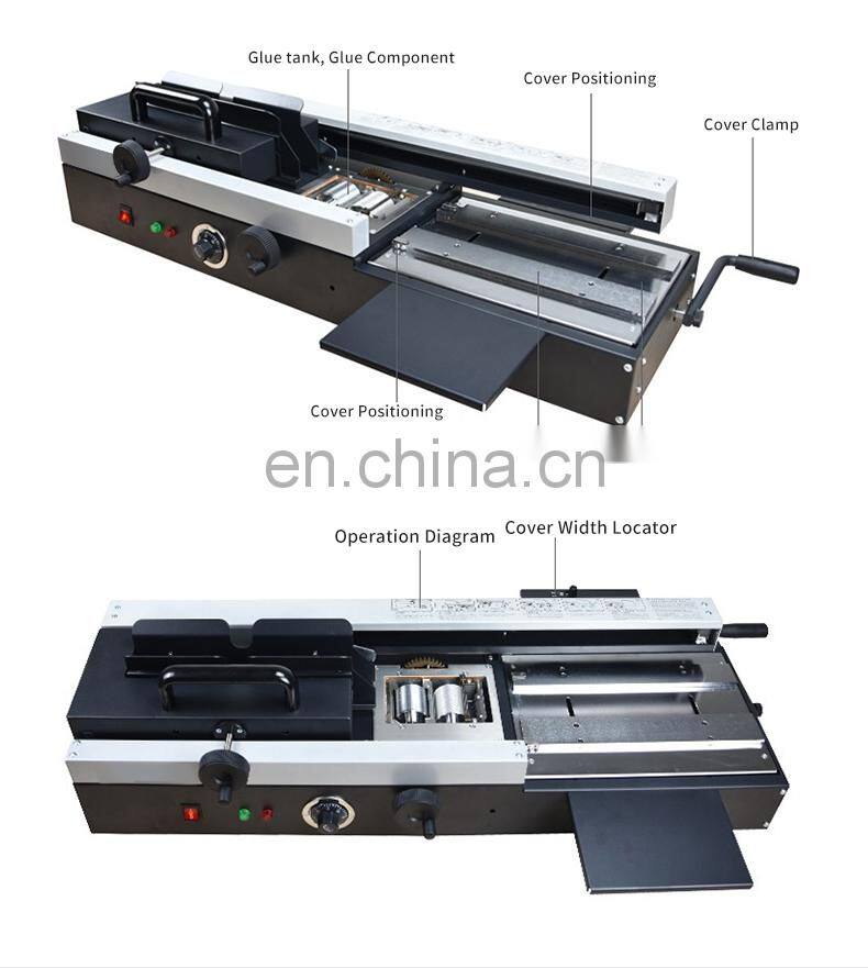 SBM-50D A4 high quality glue binding machine binder with Hot melt colloidal particles