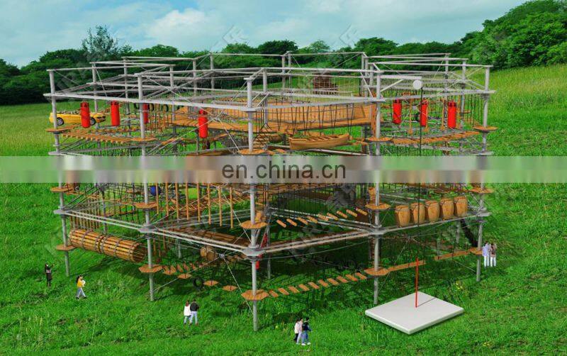 Sport Game High altitude playground equipment adult and kids commercial obstacle course