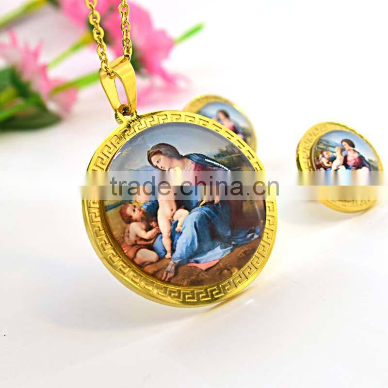 Made in China Virgin Mary stainless steel jewelry gift jewelry sets for mother