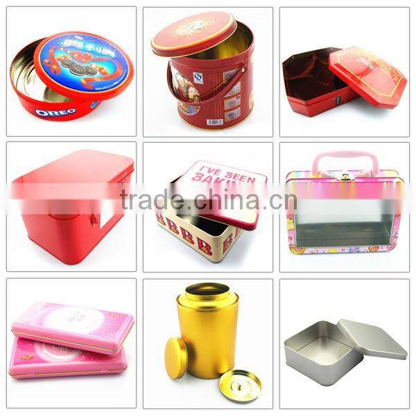 Tin box with hinge