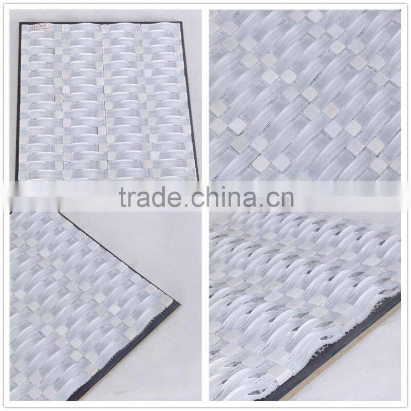 thickness 8mm glass mosaic tile