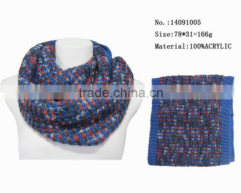 candy color korean girl style winter neck hoops circle loop infinity knitted scarf