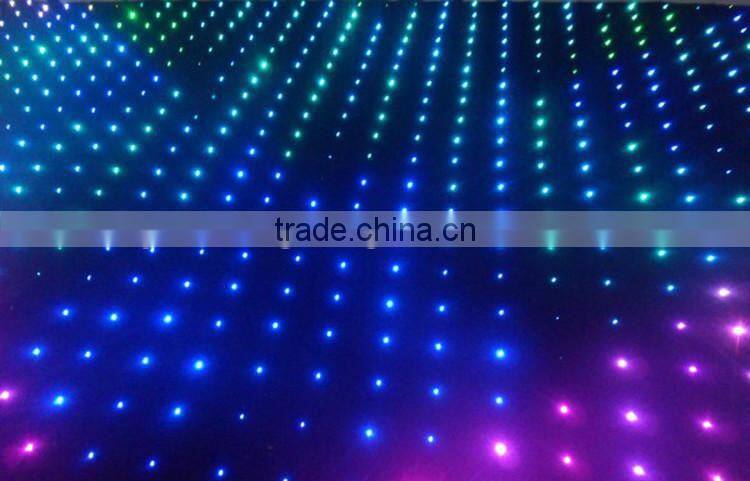 Background Led curtain Velvet cloth RGB full color Video curtain Stage Wedding Bar led screen
