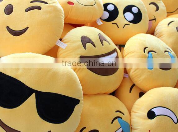 free sample Cojin emoji/stuffed yellow emoji cojin/soft emoji pillow wholesale