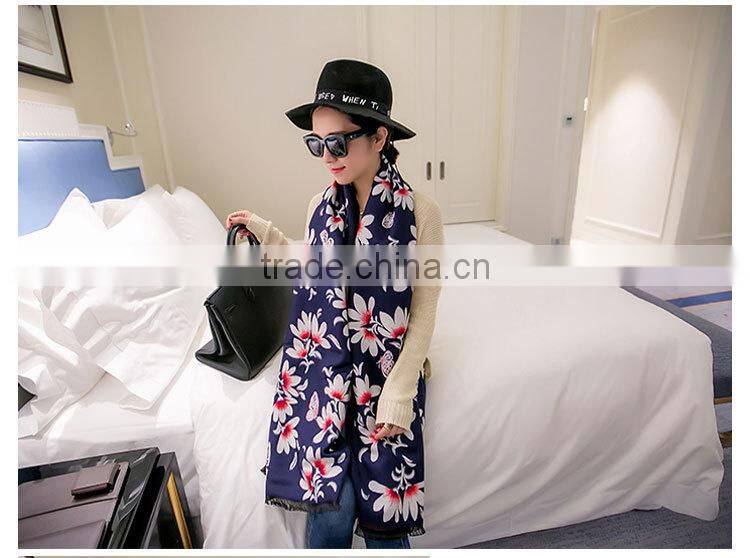 Latest Design Floral Printed Cashmere Pashmina Shawl Nepal