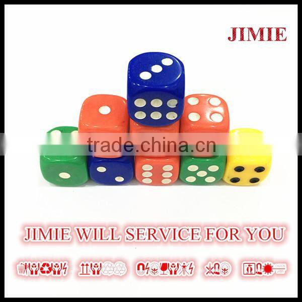 15mm plastic normal dot dice different colored
