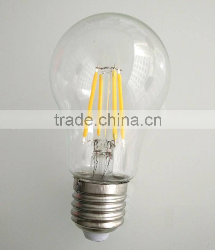 A60 E27 plastic glass led filament bulb 4W 220V - 230V