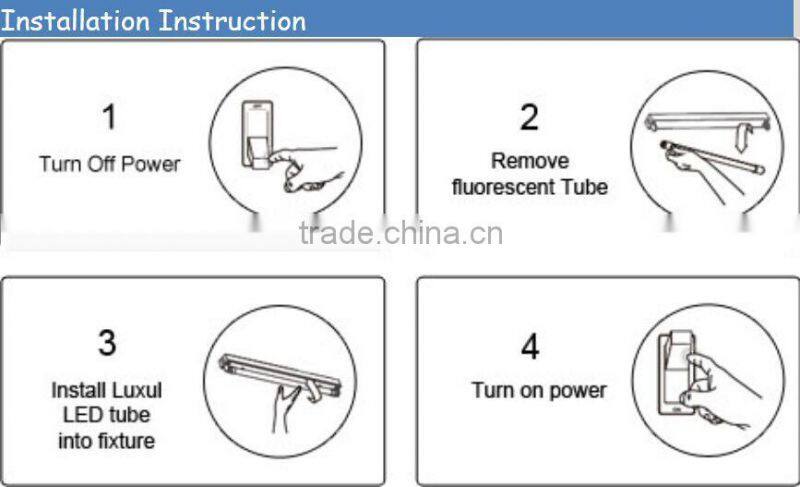 CE&ROHS Approved T8 28W 1.5m pcb board integrated led tube lamp