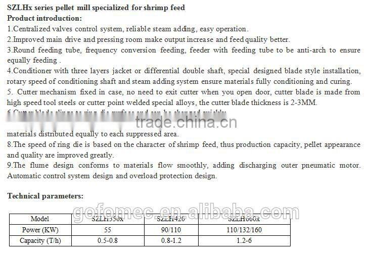 SZLHx series pellet mill specialized for shrimp feed, shrimp feed pellet mill, fish feed granulator