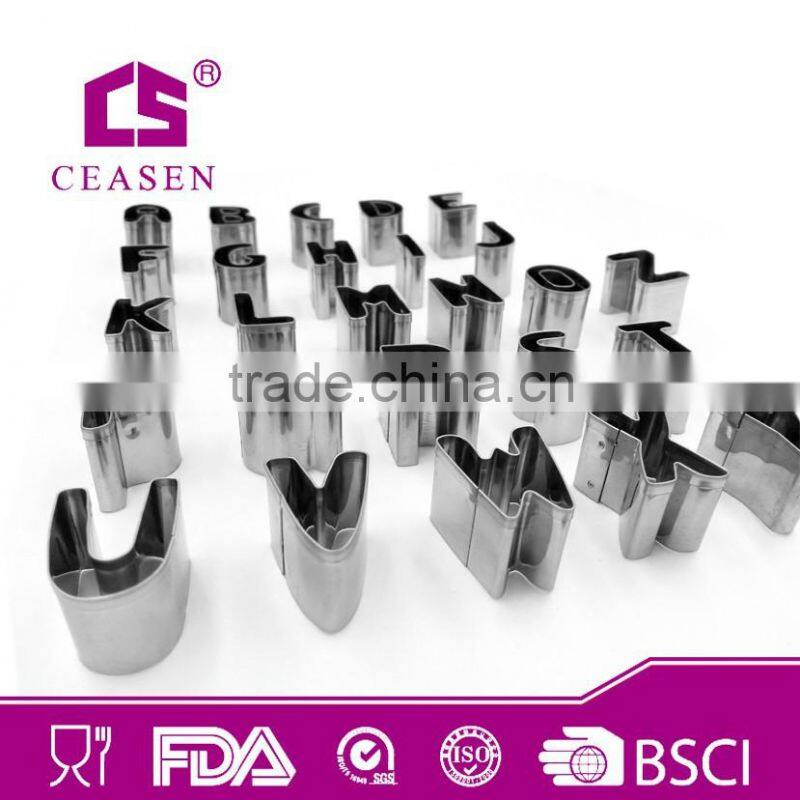 Stainless Steel Letter Shaped Cookie Cutter Set