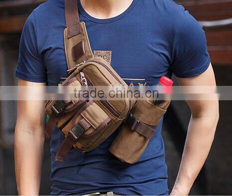 2015 new design sport waist bag with water bottle holder
