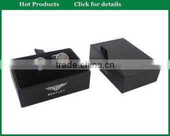 Fancy packaging cufflink box for gift with velvet lining