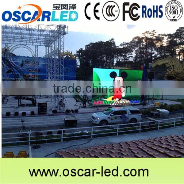 Mobile digital media trailer Easy installing Slim Frame xxx video paly die-casting rental led display