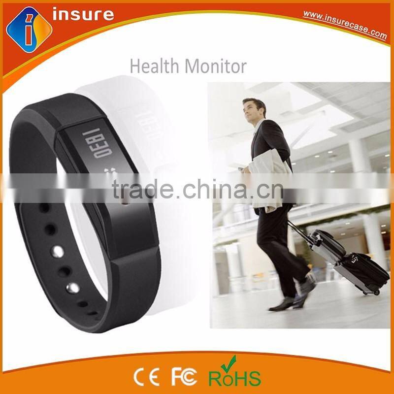 Bluetooth v4.0 silicone Smart Wristband Pedometer with IP67 waterproof