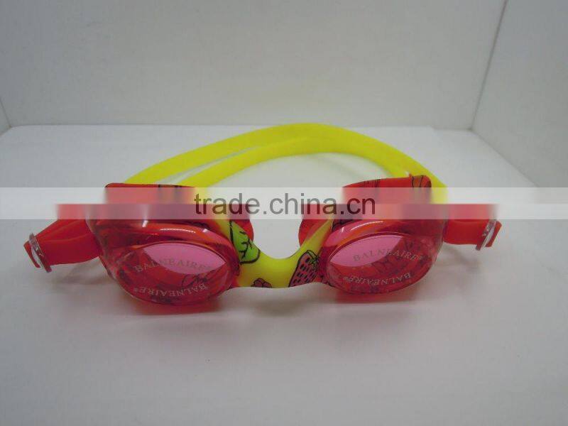 Junior swimming goggles with water transfer logo printing