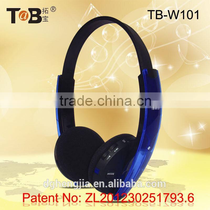 Wireless earmuff FM AM radio and mp3 player headphones / headsets with TF / MicroSD card TB-W101