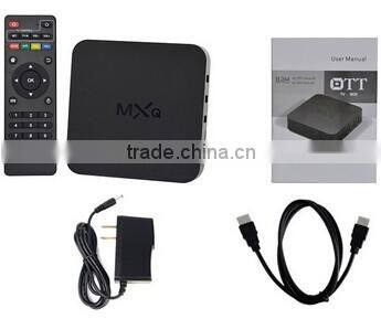 MXQ Amlogic S805 XBMC Media Player Quad Core Android 4.4 Smart TV BOX H.265 1080p 1G 8G Media Android Box