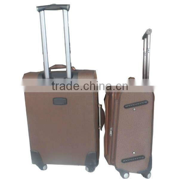 push button trolley nylon fabric with PU combination 4 pcs set trolley set