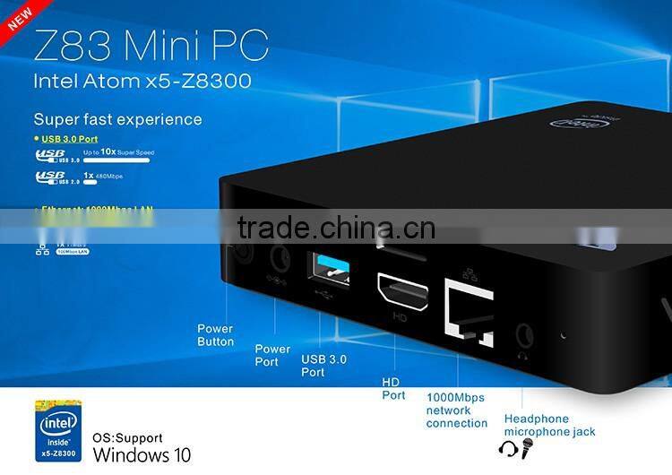 Z83 Windows 10 Intel HD 4K 32GB Mini PC Set Top Box Dual WIFI Bluetooth Media Player