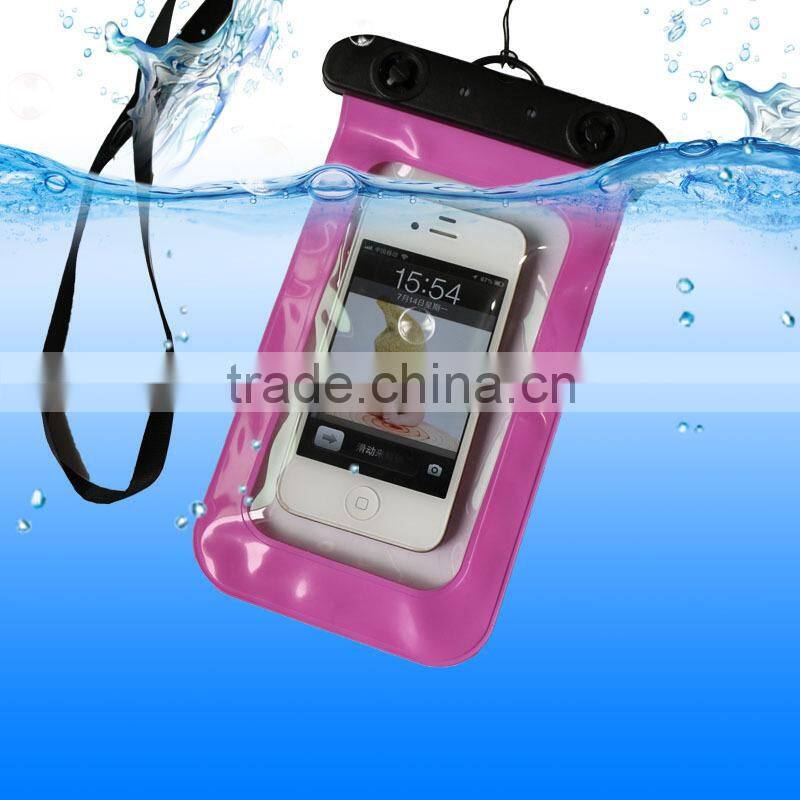 Touch screen clear PVC cell phone waterproof bag