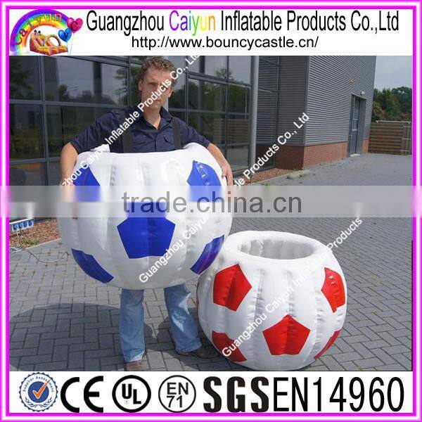 Factory outlet human inflatable bumper ball suit/inflatable bubble soccer