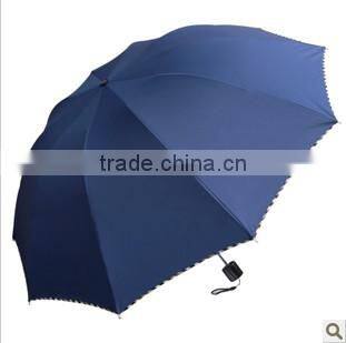 YR3684 High quality fashional black handle promotional solid umbrella