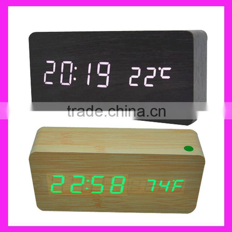 Promotion Multifunctional led time machine wooden clock
