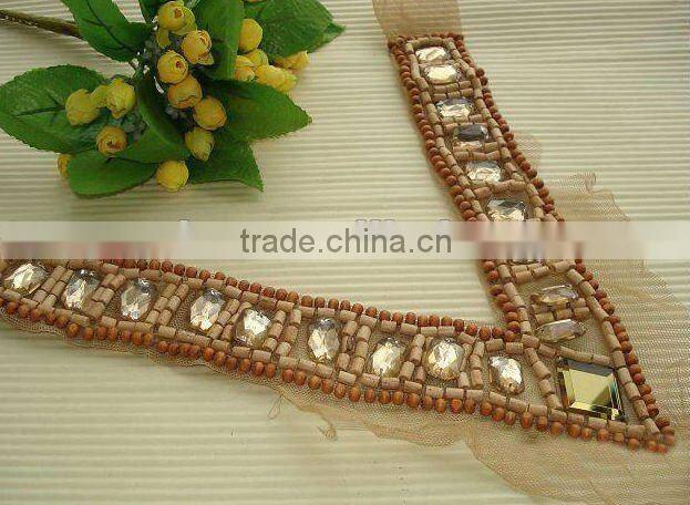 beaded lace collar neck designs for ladies tops