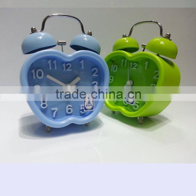 3D numbers 3" plastic twin bell alarm desktop clock