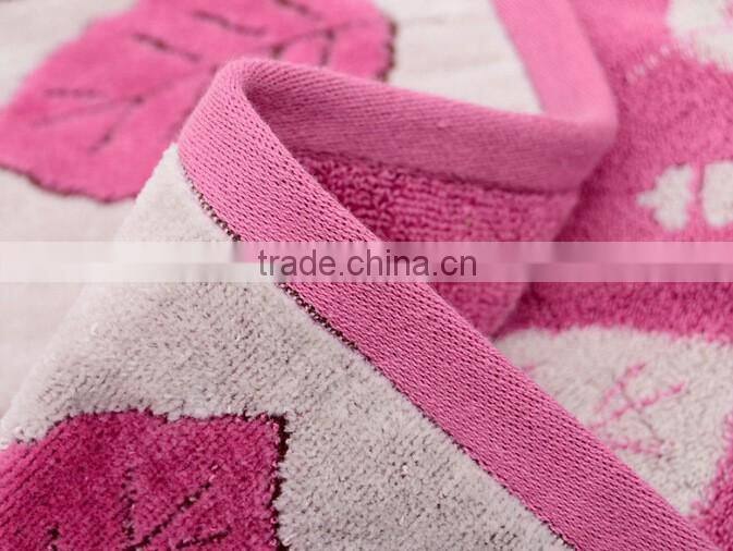 hot selling autumn leaves jacquard wholesale velour towels
