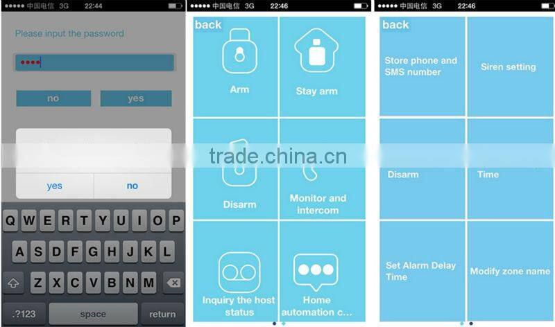 German+Russian+Spanish voice alert Emergency alarm/wireless gsm alarm system with smart RFID keypad for family safety