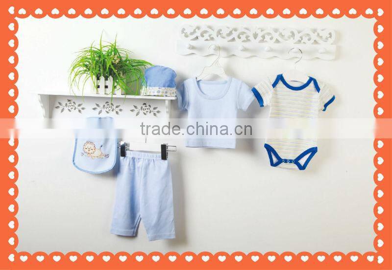5 pcs baby clothes set mesh bag