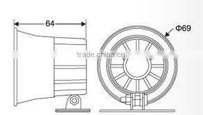 hot sale ES-202A,12V mini auto siren,CE,ROHS