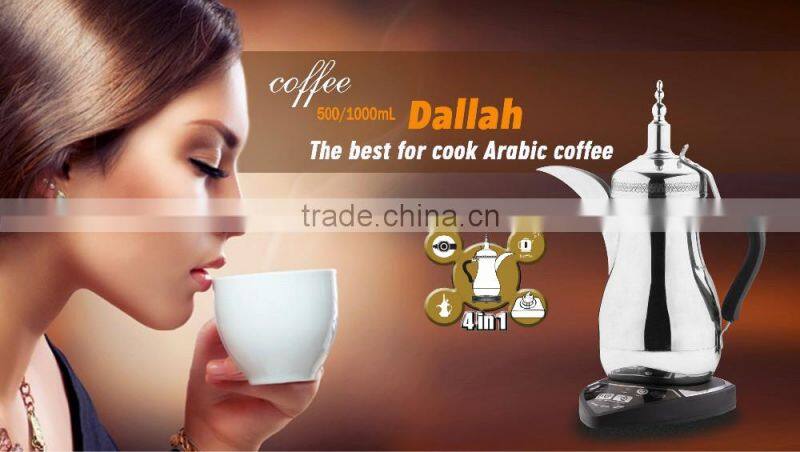 1000ml high quality stainless steel dallah coffee pot Arabic coffee maker