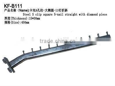 Display clothes hook for garment shop/Square tube with pin