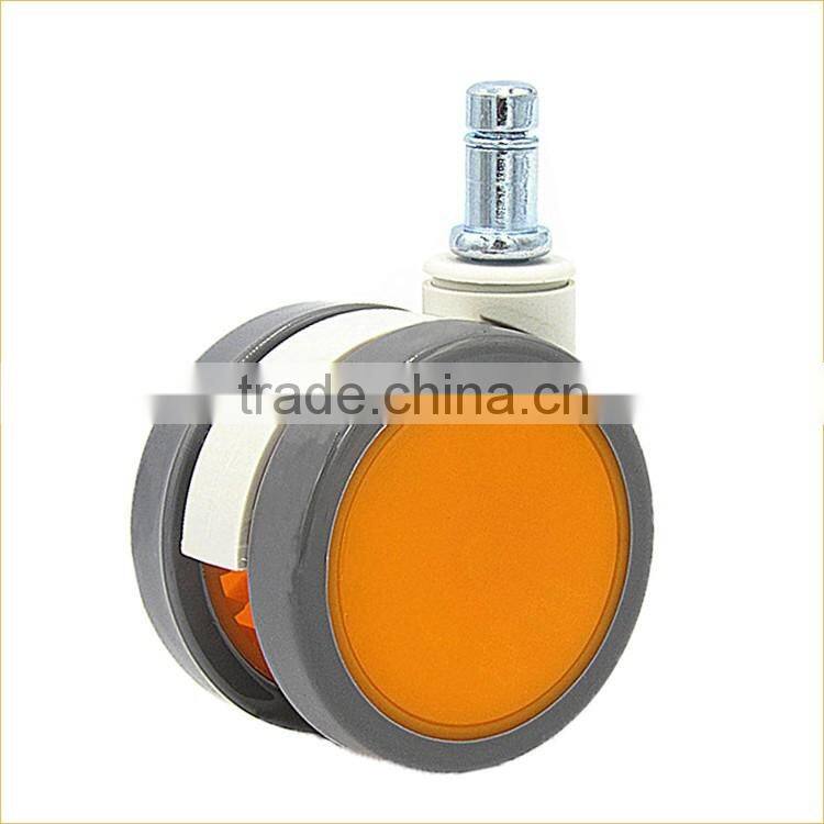 high quality 64mm orange TPR locking appliance furniture wheel caster