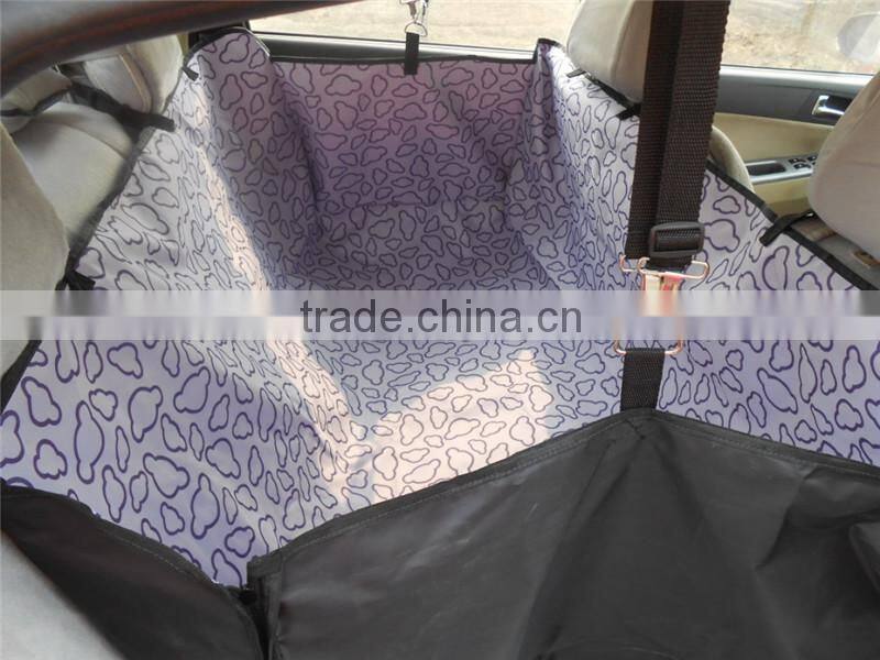 Printed Waterproof PU coating pet Car seat cover / dog car seat protector 600D oxford fabric