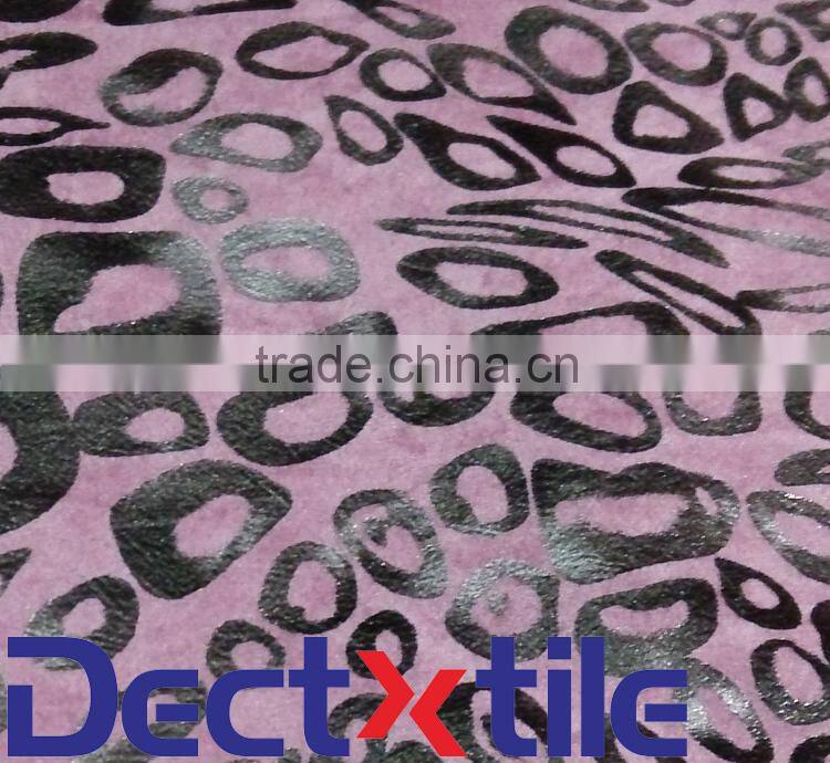 100%Polyester Hot Stamping Flocking Knitted Fabric Wholesale Textile
