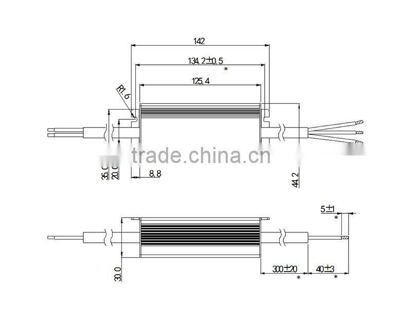 Cooling by free air convection 42V 1.2A 50W led driver and power supply