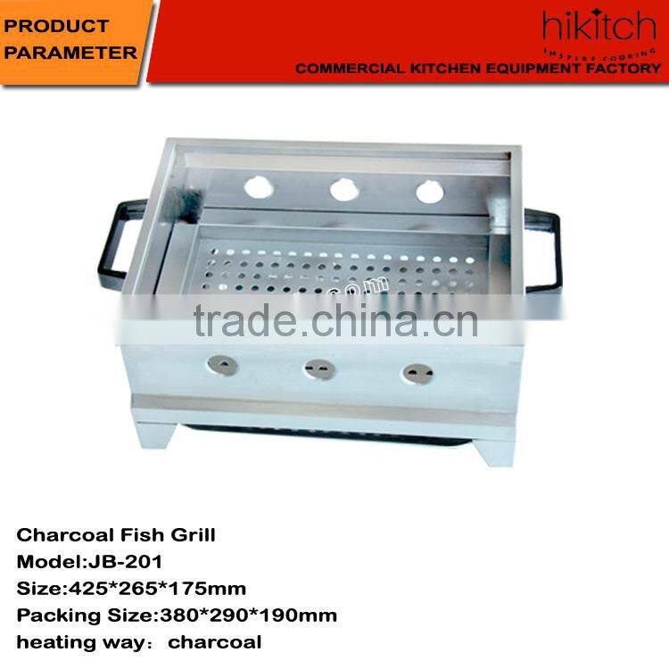 commercial charcoal barbecue fish pan