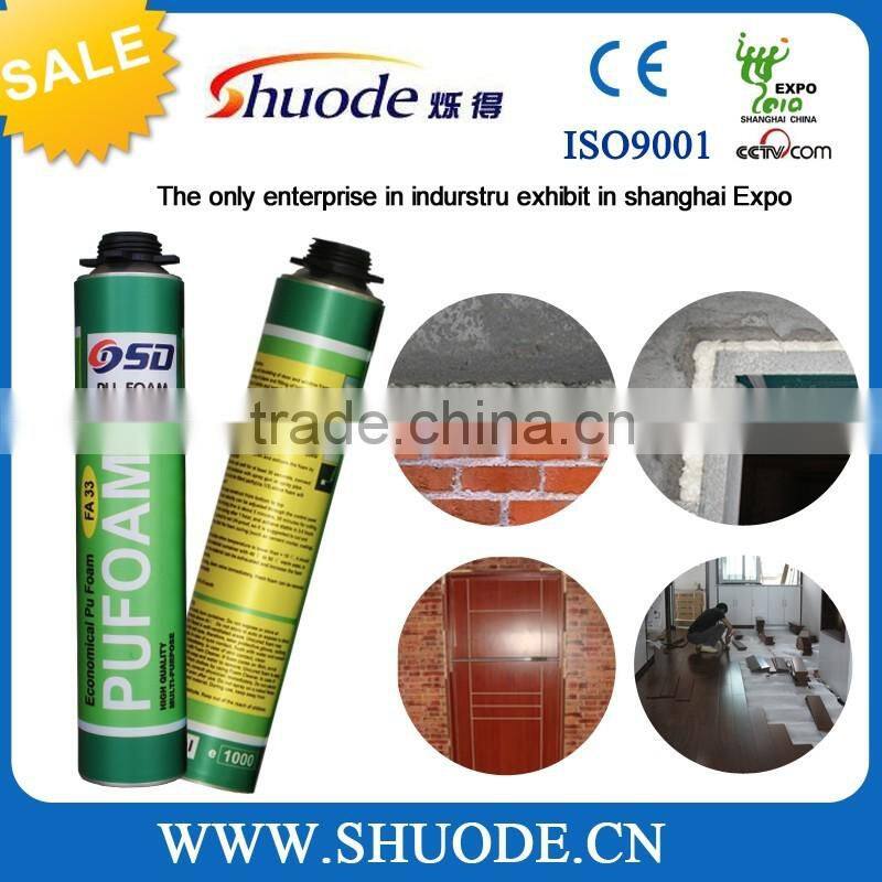 High performance light yellow 750ml polyurethane filler for cold weather use