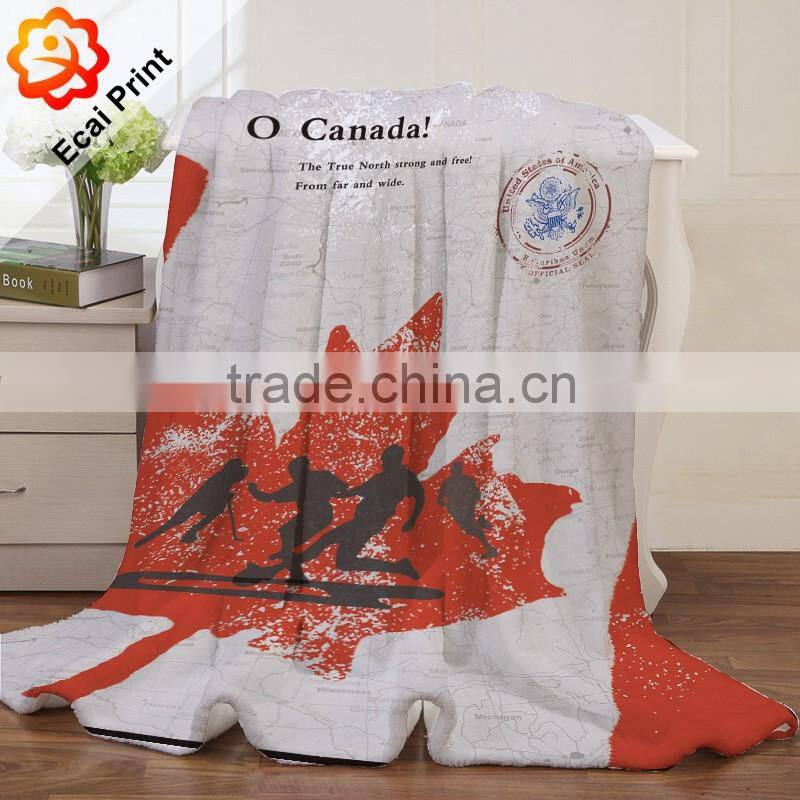 luxury latest design modern heat transfer sublimated fleece blanket