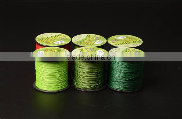 Green and red color fishing line resistance multifilament 150lb 200lb 300lb