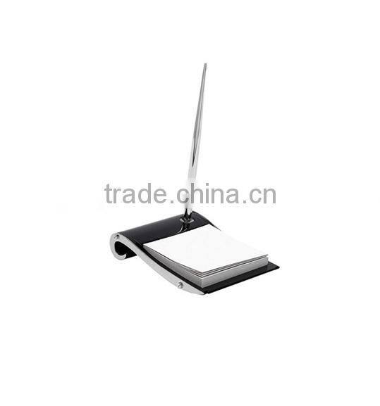 High grade metal memo pad holder note pad with pen
