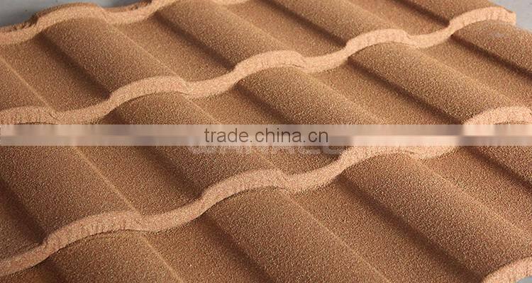 Guangzhou factory Wanael Roman Light weight Galvanized Metal Stone Coated Roof Tile
