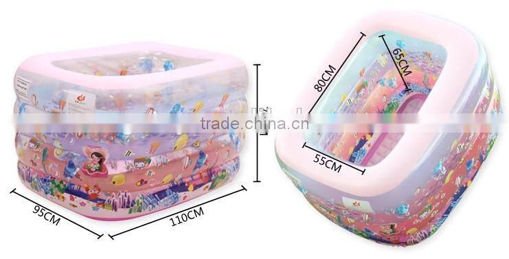 Plastic inflatable pregnant birth pool with seat