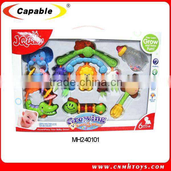 Funny plastic baby rattle and teether