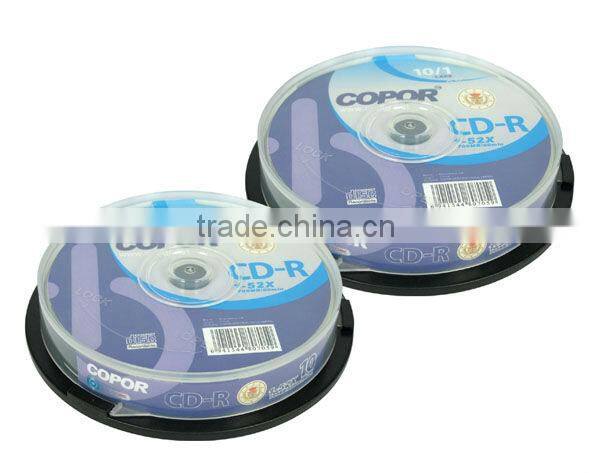 high quality cheap blank CD with COPOR popular design 700MB 52X 80MIN