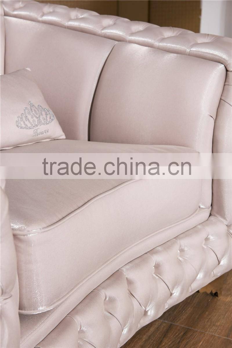 High quality furniture European style classical Chesterfield elegant silk fabric AL044
